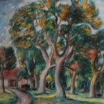 Sans titre (paysage avec arbres et maison)